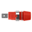Schutzinger Red Female Banana Socket, 4 mm Connector, Tab Termination, 1kV, 32A, Nickel Plating SAB 7560 Ni / RT