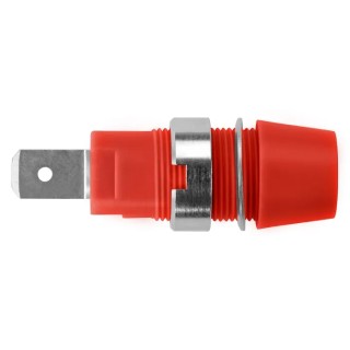 Schutzinger Red Female Banana Socket, 4 mm Connector, Tab Termination, 1kV, 32A, Nickel Plating SAB 7560 Ni / RT