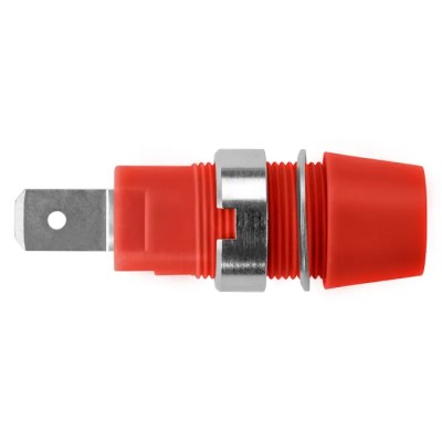 Schutzinger Red Female Banana Socket, 4 mm Connector, Tab Termination, 1kV, 32A, Nickel Plating SAB 7560 Ni / RT