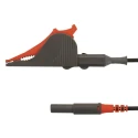 Schutzinger Kelvin Clip Red, Black, 10A, 70V, 30 mm Jaw Opening, Gold Plating KML 7852 Au / SAK / 150 / RT