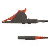 Schutzinger Kelvin Clip Red, Black, 10A, 70V, 30 mm Jaw Opening, Gold Plating KML 7852 Au / SAK / 150 / RT