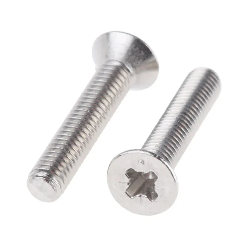 RS PRO Pozidriv Countersunk Steel Machine Screw M4 40 mm Passivated Zinc Plated 908-7514