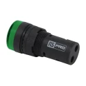 RS PRO Panel Mount Green LED Pilot Light 16 mm Cutout, 12 V AC/DC, IP40, Round, Model 909-2430