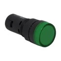 RS PRO Panel Mount Green LED Pilot Light 16 mm Cutout, 12 V AC/DC, IP40, Round, Model 909-2430