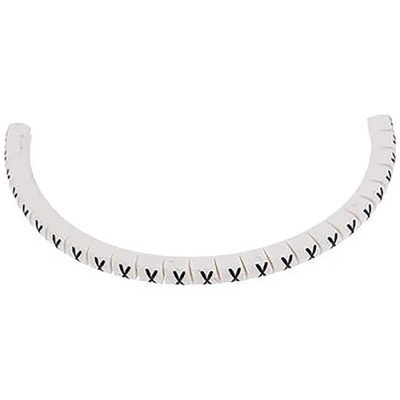 HellermannTyton HGDC Slide-On Cable Marker, Black Legend, Pre-Printed X, 3 mm Max Cable, 1 mm Min 901-10555 909-3010-PVC