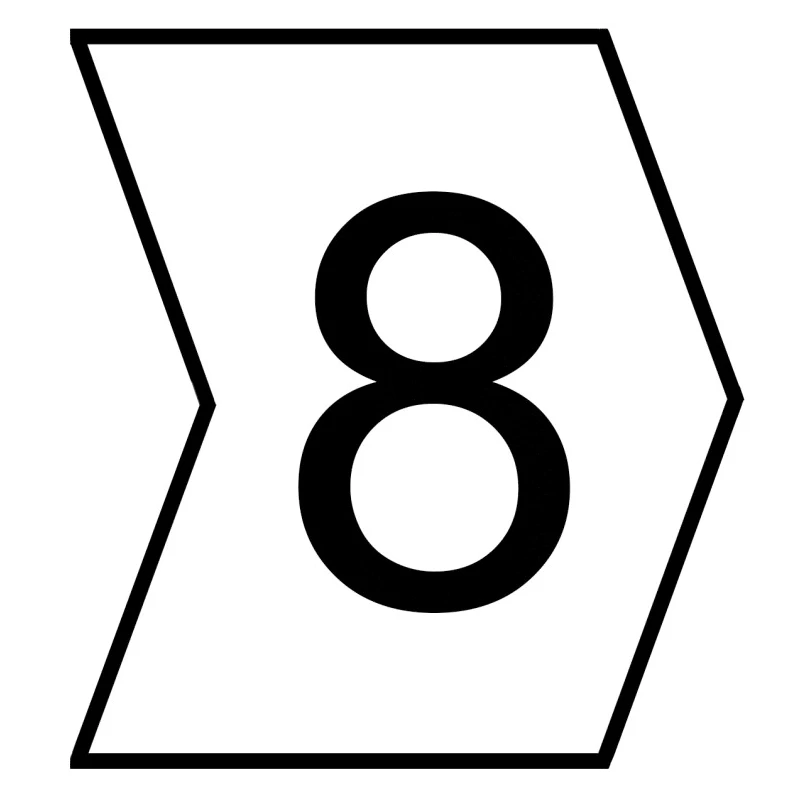 HellermannTyton Helagrip Slide-On Cable Marker Black Pre-printed "8" for 1-3 mm Cable, Polyvinyl 901-10566 909-3051-PVC