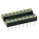 HARWIN 2.54 mm Pitch Vertical 32 Way Through Hole Standard Pin Open Frame DIL Socket 1A D2832-42