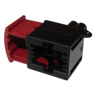 TE Connectivity Junior Power Timer Automotive Connector Female 2 Contacts Plug-in Crimp 30A Black 1-967239-1