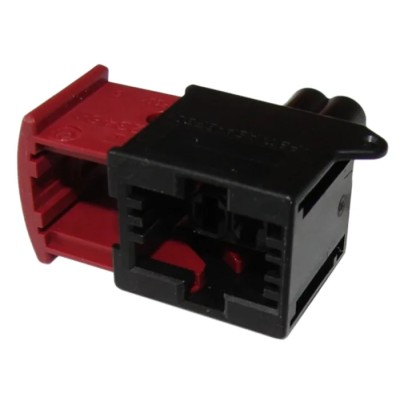 TE Connectivity Junior Power Timer Automotive Connector Female 2 Contacts Plug-in Crimp 30A Black 1-967239-1