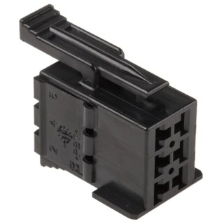 TE Connectivity Junior Power Timer Automotive Connector Female Black In-Line 6 Way Crimp Termination 929504-2