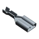 TE Connectivity FASTON .187 Black Uninsulated Female Spade Connector 24 AWG to 20 AWG Crimp Terminal 62181-1