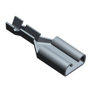 TE Connectivity FASTON .187 Black Uninsulated Female Spade Connector 24 AWG to 20 AWG Crimp Terminal 62181-1