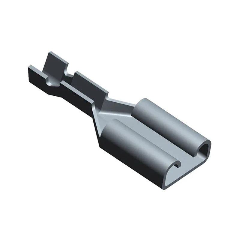 TE Connectivity FASTON .187 Black Uninsulated Female Spade Connector 24 AWG to 20 AWG Crimp Terminal 62181-1