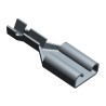 TE Connectivity FASTON .187 Black Uninsulated Female Spade Connector 24 AWG to 20 AWG Crimp Terminal 62181-1