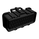 TE Connectivity Econoseal III 070 Automotive Connector Female Black Plug-in 36 Way Crimp Termination 344111-1