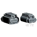 TE Connectivity Automotive Connector Seal Female 1 Row 6 Way Cable Receptacle Solder Termination 1438153-5