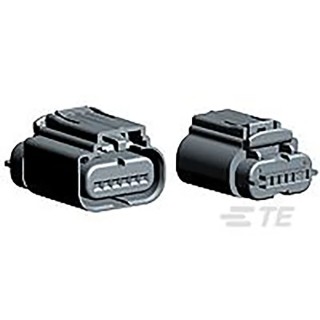 TE Connectivity Automotive Connector Seal Female 1 Row 6 Way Cable Receptacle Solder Termination 1438153-5