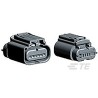 TE Connectivity Automotive Connector Seal Female 1 Row 6 Way Cable Receptacle Solder Termination 1438153-5