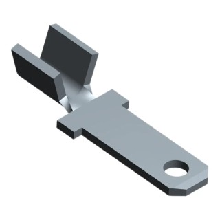 TE Connectivity FASTON .110 Black Uninsulated Male Spade Connector Crimp 2.79 x 0.51 mm Tab Size 22 AWG to 18 AWG 62122-1