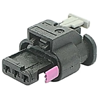 TE Connectivity MCON 1.2 Automotive Connector Female Black 3 Way Crimp Termination 1-1718644-1