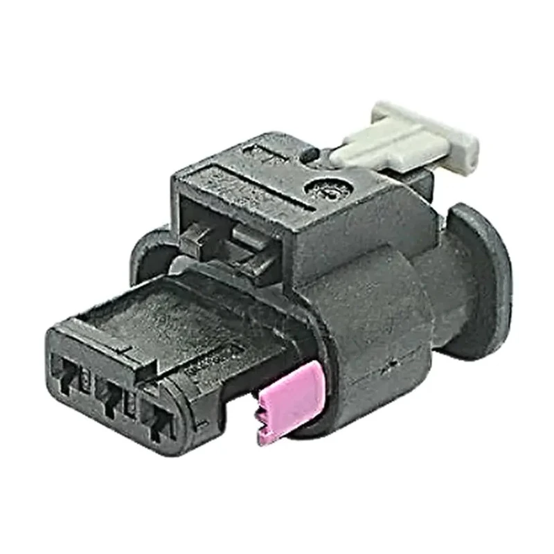 TE Connectivity MCON 1.2 Automotive Connector Female Black 3 Way Crimp Termination 1-1718644-1