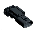 TE Connectivity MCON 1.2 Automotive Connector Male Black 3 Way Crimp Termination 25A Current 125°C Max Operating 1-1703494-1