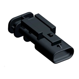 TE Connectivity MCON 1.2 Automotive Connector Male Black 3 Way Crimp Termination 25A Current 125°C Max Operating 1-1703494-1
