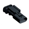 TE Connectivity MCON 1.2 Automotive Connector Male Black 3 Way Crimp Termination 25A Current 125°C Max Operating 1-1703494-1