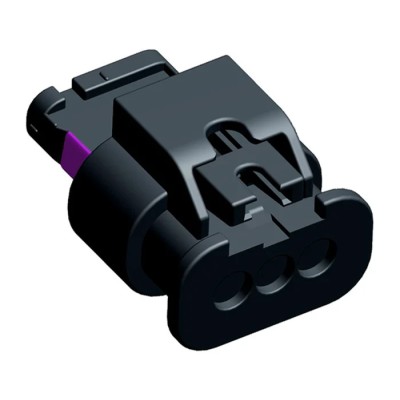 TE Connectivity MCON 1.2 Automotive Connector Female Black Plug-in 3 Way Crimp Termination 1-1670917-1