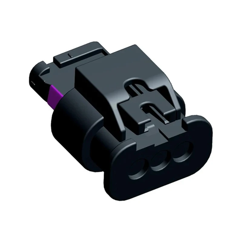 TE Connectivity MCON 1.2 Automotive Connector Female Black Plug-in 3 Way Crimp Termination 1-1670917-1