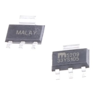 Microchip 16V 500mA Low Dropout Voltage Regulator SOT-223 4-Pin MIC5209-3.3YS-TR