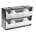 RS PRO Drawer Storage Unit 6 Plastic Black 208 mm x 325 mm x 90 mm 909-6996