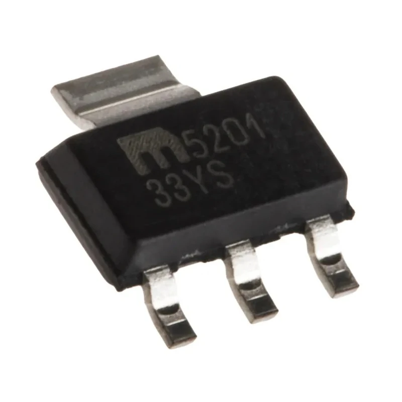 Microchip Low Dropout Voltage Regulator 3.3 V 200mA 26 V Maximum Input Voltage SOT-223 4-Pin MIC5201-3.3YS-TR