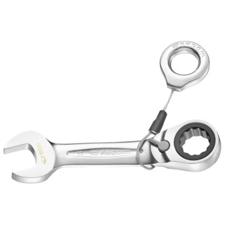 Facom Combination Ratchet Spanner Satin Chrome Height Safe 16 mm 123 mm Overall 467S.16SLS