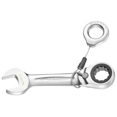 Facom Combination Ratchet Spanner Satin Chrome Height Safe 16 mm 123 mm Overall 467S.16SLS