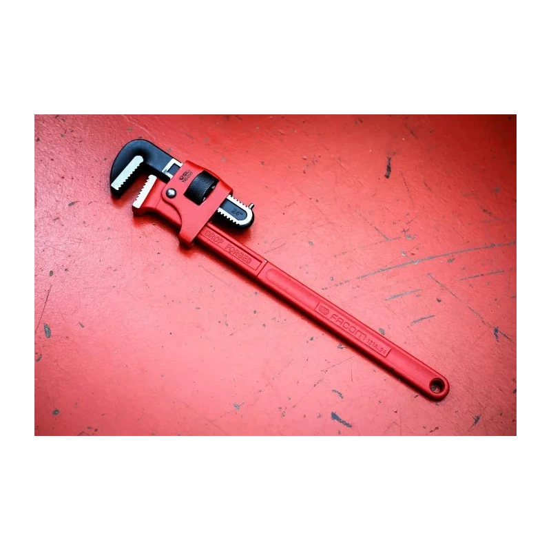 Facom 76 mm Jaw Capacity Pipe Wrench, 600 mm Overall Length, Metal Handle 131A.24SLS