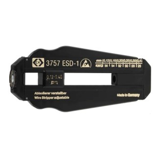CK Wire Insulated Wire Stripper 0.12 to 0.4 mm Stripping Range, Stainless Steel, Insulated Handle, 98mm Overall T3757ESD 1