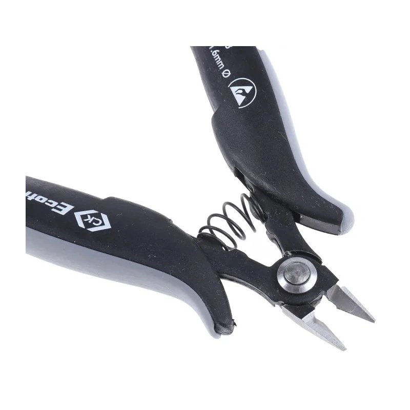 CK Extra Full Flush ESD Safe Side Cutter with 15mm Jaw Width, 135mm Overall Length, Special Tool Steel Blade T3888