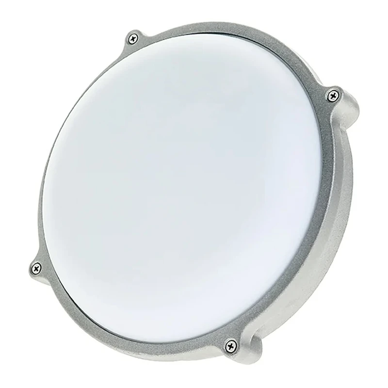 Timeguard Round LED Bulkhead Light 15W 230V AC Cool White, IP65 Waterproof, Die Cast Housing LEDBHR15W