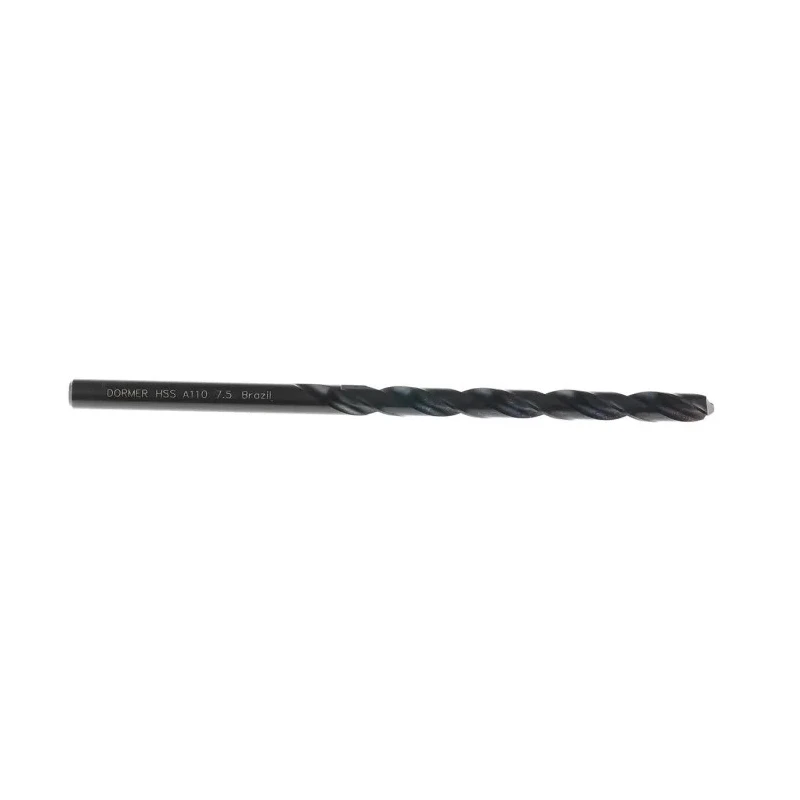 Dormer High Speed Steel Helical 156mm Overall Cylindrical Shank Drill Bit 7.5mm Shank Size 1in A1107.5