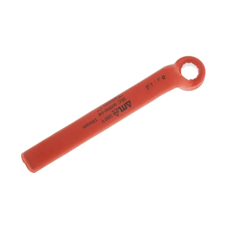 ITL Insulated Tools Ltd Offset Ring Spanner 10 mm, 95mm Overall Length Chrome Vanadium Steel Insulated VDE/1000V