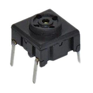 MEC Tactile Switch Black Flat Actuator 6.5 mm SPST 50mA 24 V dc PCB Mount IP67 