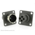 Souriau Sunbank by Eaton Circular Connector 4 Contacts Flange Plug Male IP65 Standard UTG0104PH