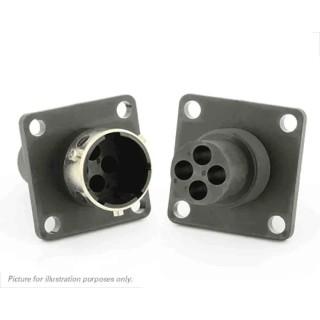 Souriau Sunbank by Eaton Circular Connector 4 Contacts Flange Plug Male IP65 Standard UTG0104PH