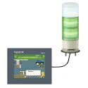 Schneider Electric Harmony XVG Series Clear Signal Tower Buzzer, 3 Lights, 5V Base Mount XVGU3SWV