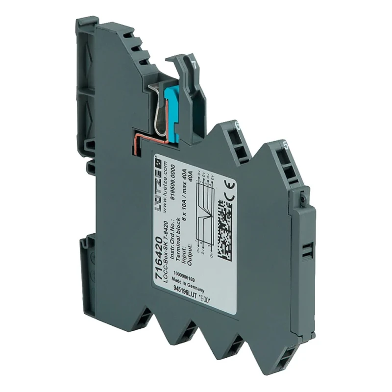 F Lutze Ltd 24V 11A Spring Terminal DIN Rail Relay Socket 716420