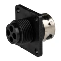Souriau Sunbank by Eaton Circular Connector 4 Contacts Flange Plug Female IP65 Standard UTG0104SH