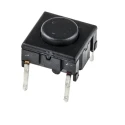MEC IP67 Black Tactile Switch Round, SPST 50mA 24V dc, PCB Mount 