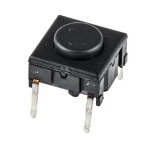 MEC IP67 Black Tactile Switch Round, SPST 50mA 24V dc, PCB Mount 