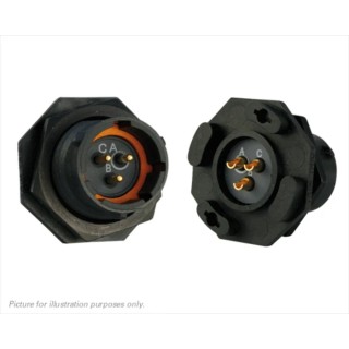 Souriau Sunbank by Eaton Circular Connector 3 Contacts Panel Mount Plug Male Standard Size IP68 IP69K 150V UTS712E3P